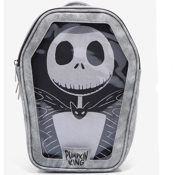 NIGHTMARE BEFORE CHRISTMAS Jack Pin Collector MINI BACKPACK & LOUNGEFLY LANYARD! - Picture 2 of 10